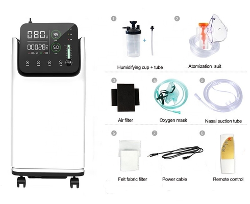 Máy tập trung oxy 5 lít độ tinh khiết cao OEM 15 Lpm cho gia đình