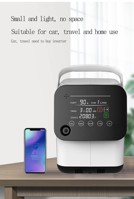 Máy tập trung oxy y tế 110V Thiết bị tạo oxy di động với mặt nạ oxy